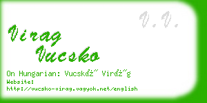 virag vucsko business card